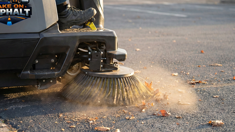 Commercial parking lot Sweeping in San Antonio